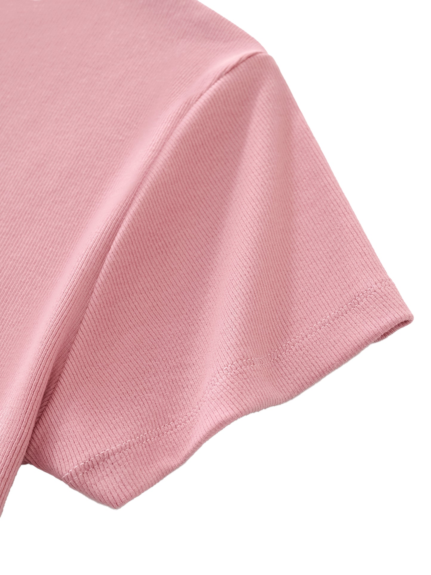 White ODMPOD Essential Slim Fit Mock Neck T-Shirt displayed flat, showcasing its sleek design and fitted silhouette.