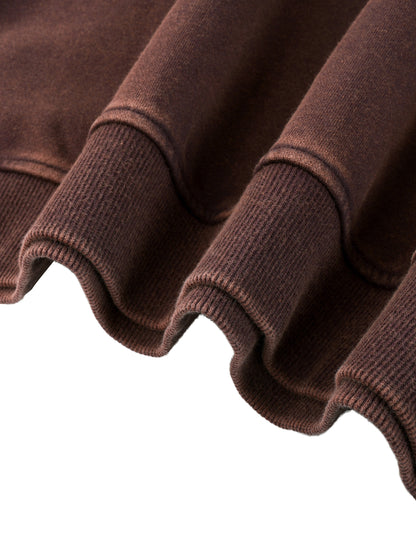 Vintage washed gradient fleece hoodie by ODMPOD, showing soft fabric with a stylish color fade and relaxed fit.