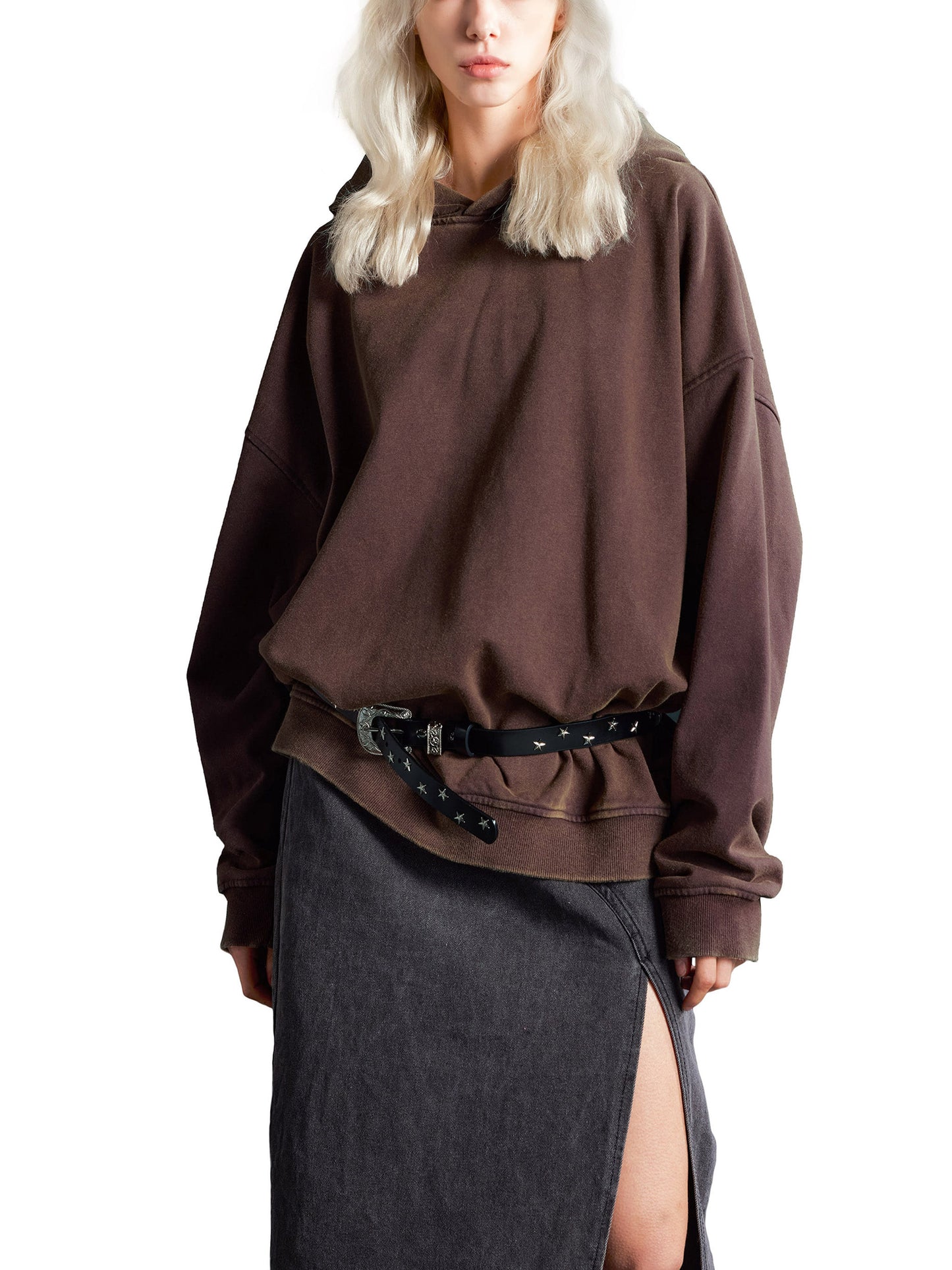 Vintage Washed Gradient Fleece Hoodie