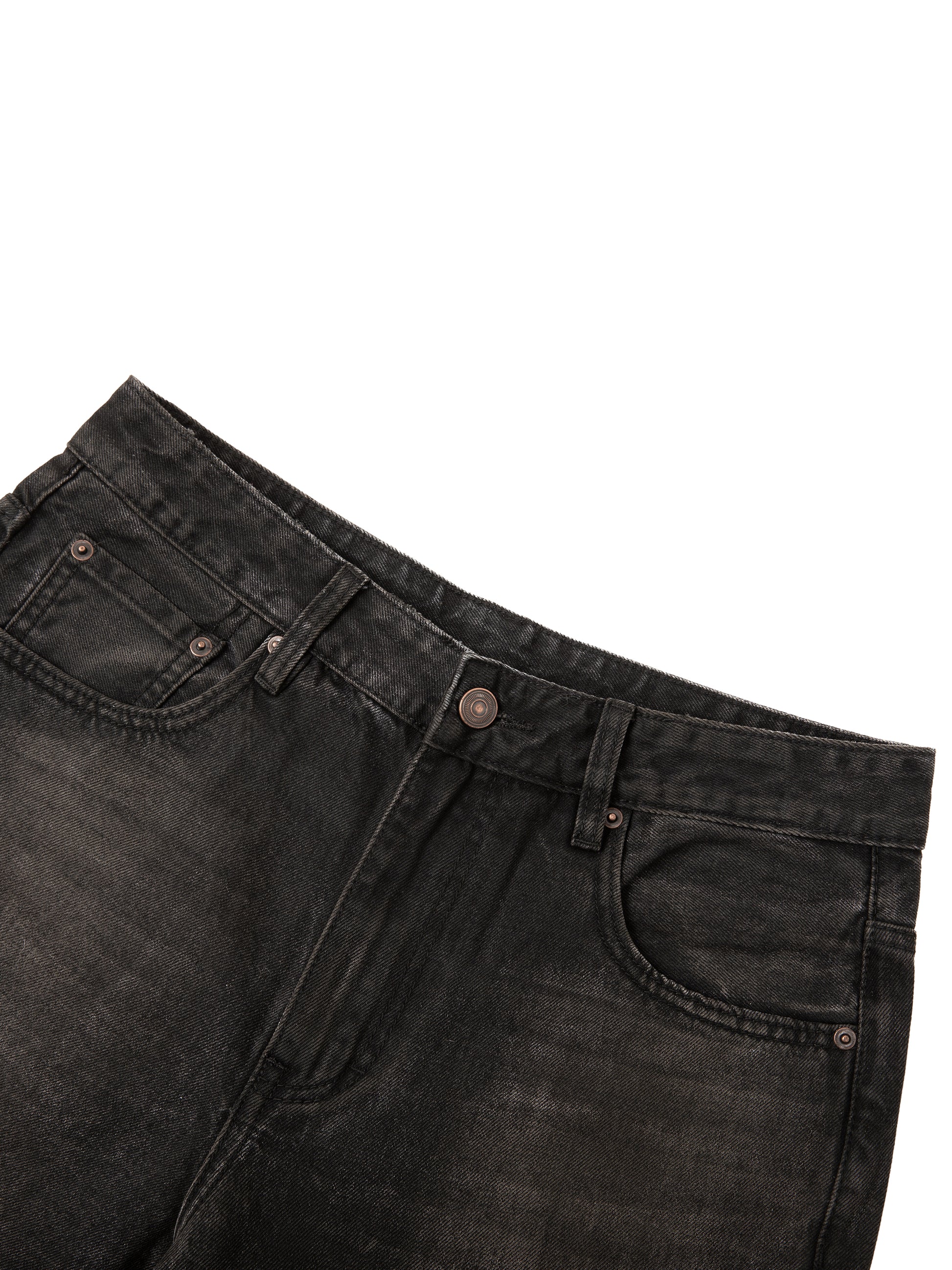 Vintage wash heavyweight denim jeans by ODMPOD, showcasing classic cut and durable fabric in a natural stance.