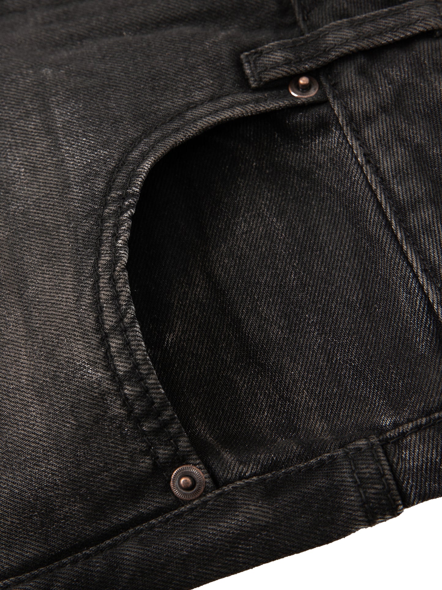 Vintage Wash Heavyweight Denim Jeans by ODMPOD, front view showing classic fit and sturdy denim fabric.