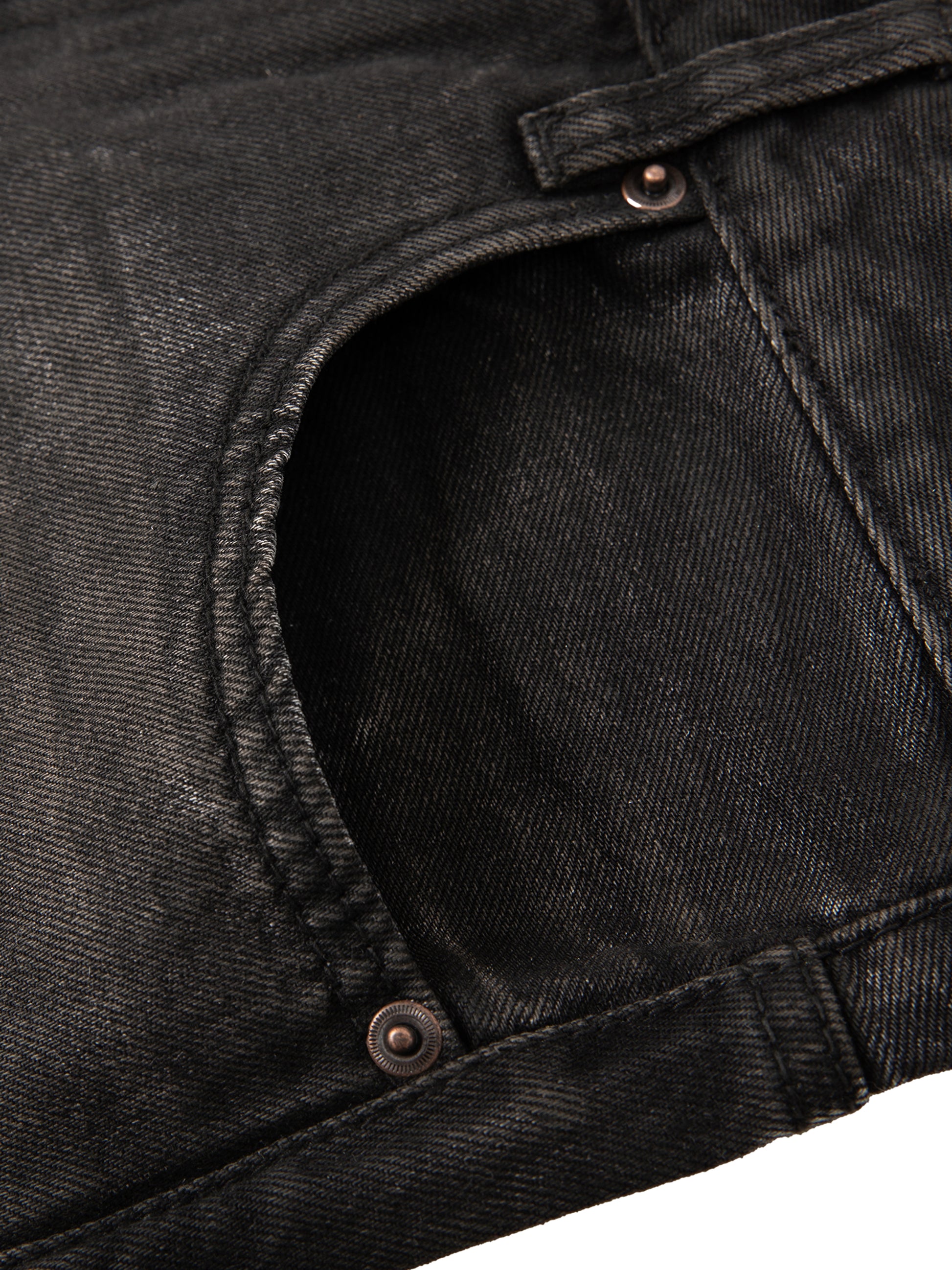 Vintage Wash Heavyweight Denim Jeans by ODMPOD, front view showing classic fit and sturdy denim fabric.