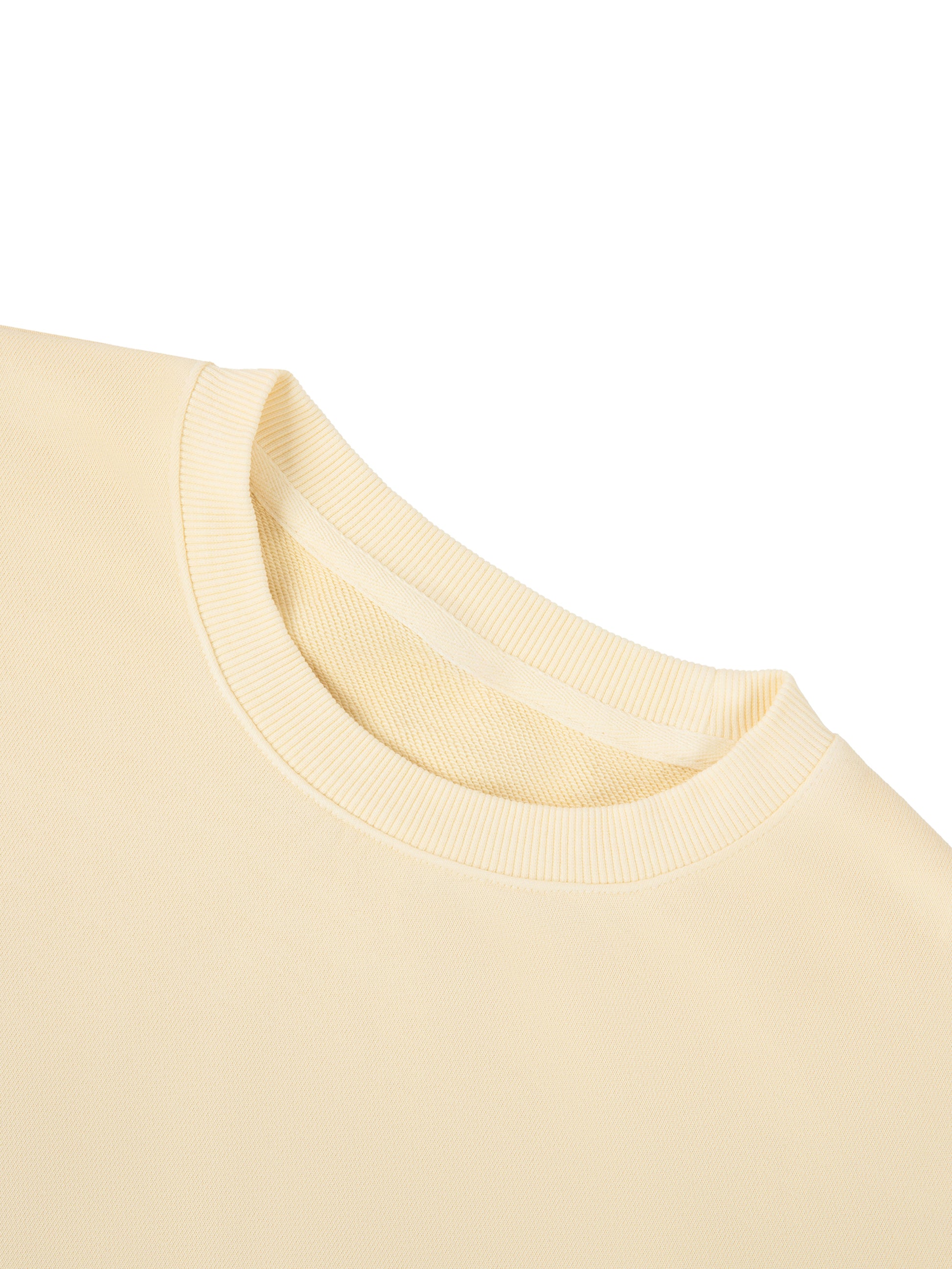 Vintage washed cropped sweatshirt by ODMPOD featuring a relaxed fit with distressed details and a faded, retro look.