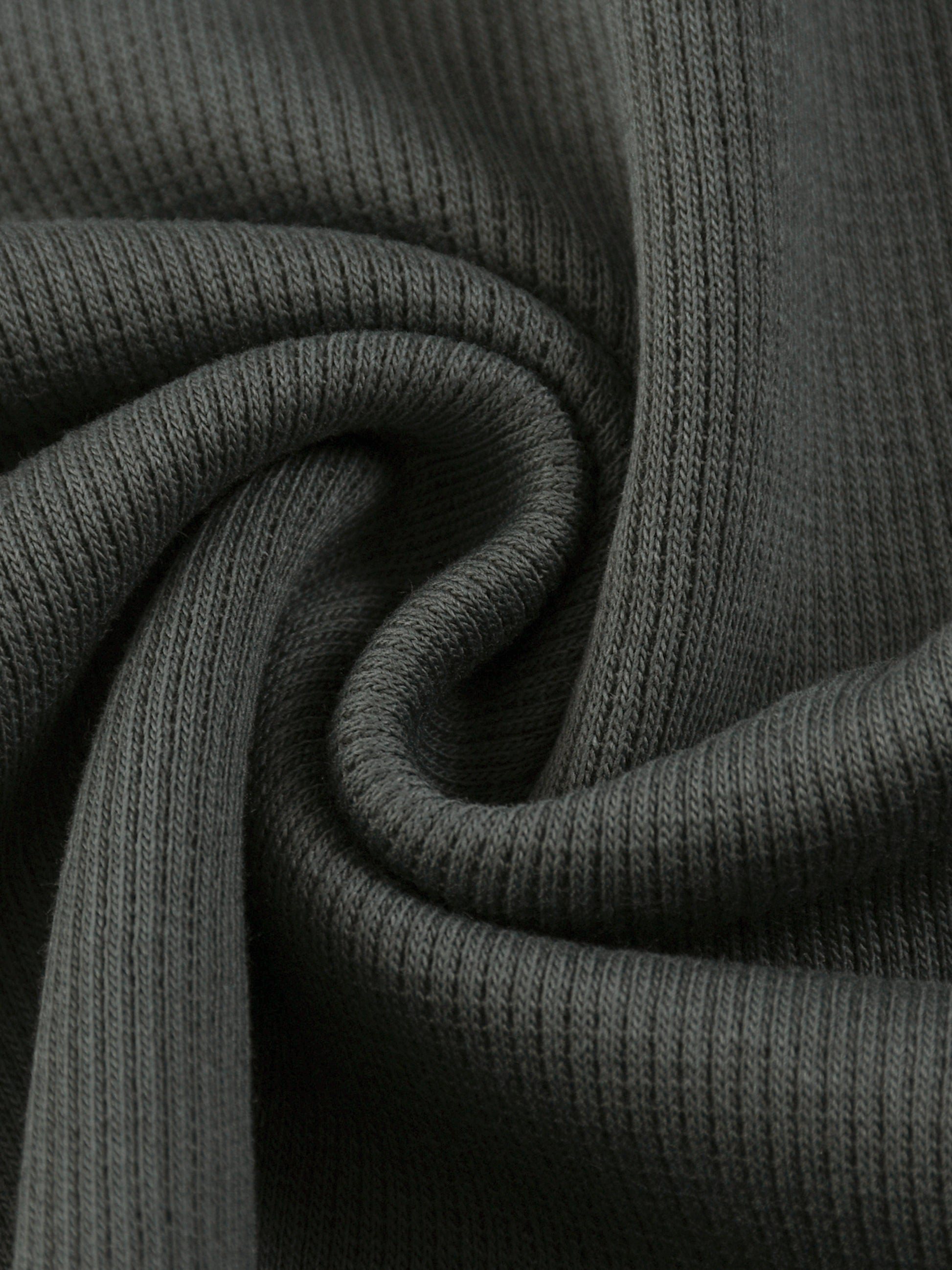 ODMPOD mineral wash waffle knit T-shirt with a relaxed fit, featuring a textured fabric and casual style.