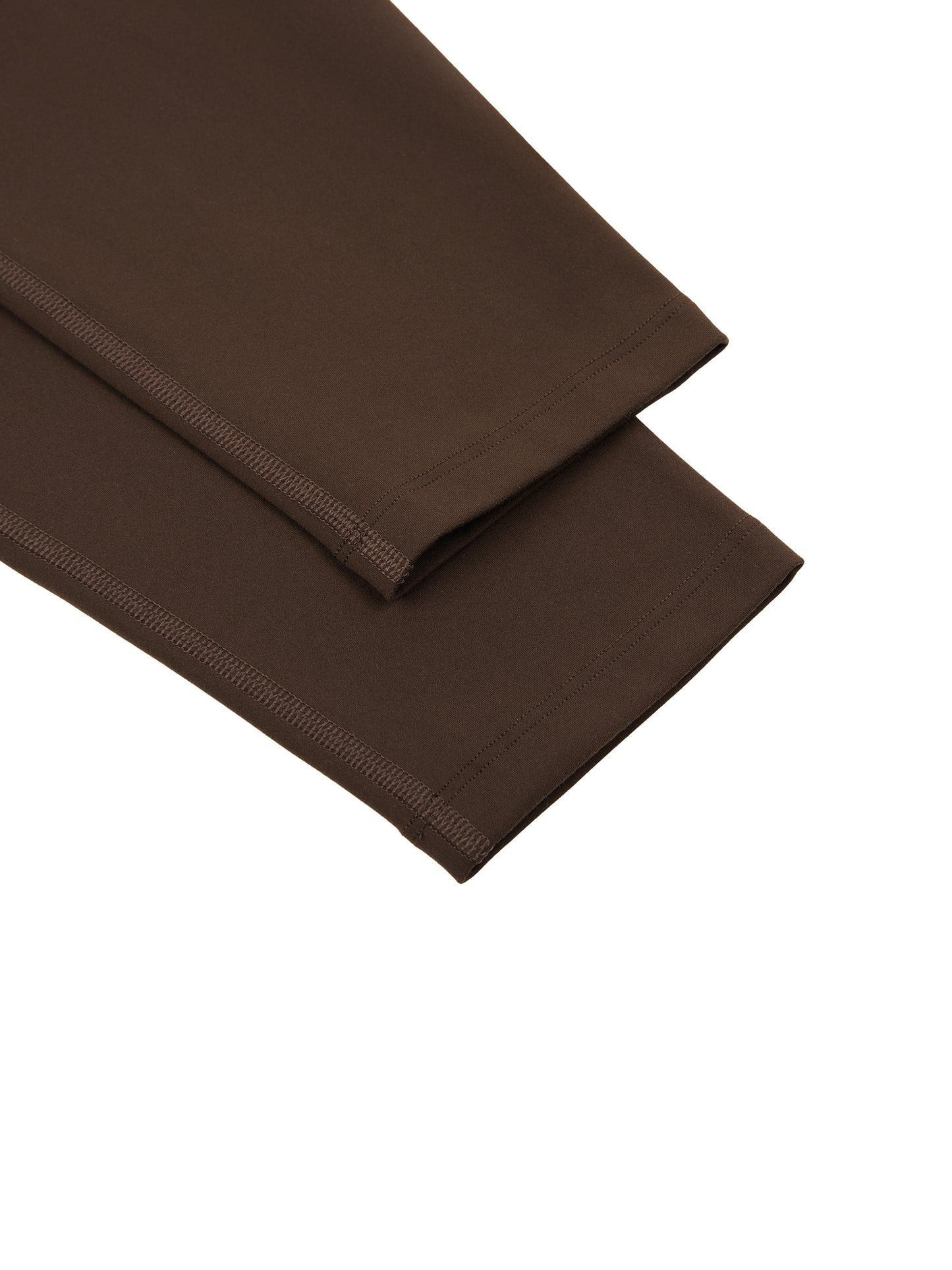 ODMPOD high-waisted yoga leggings displayed on a model, showing their snug fit and stretchy fabric ideal for active wear.