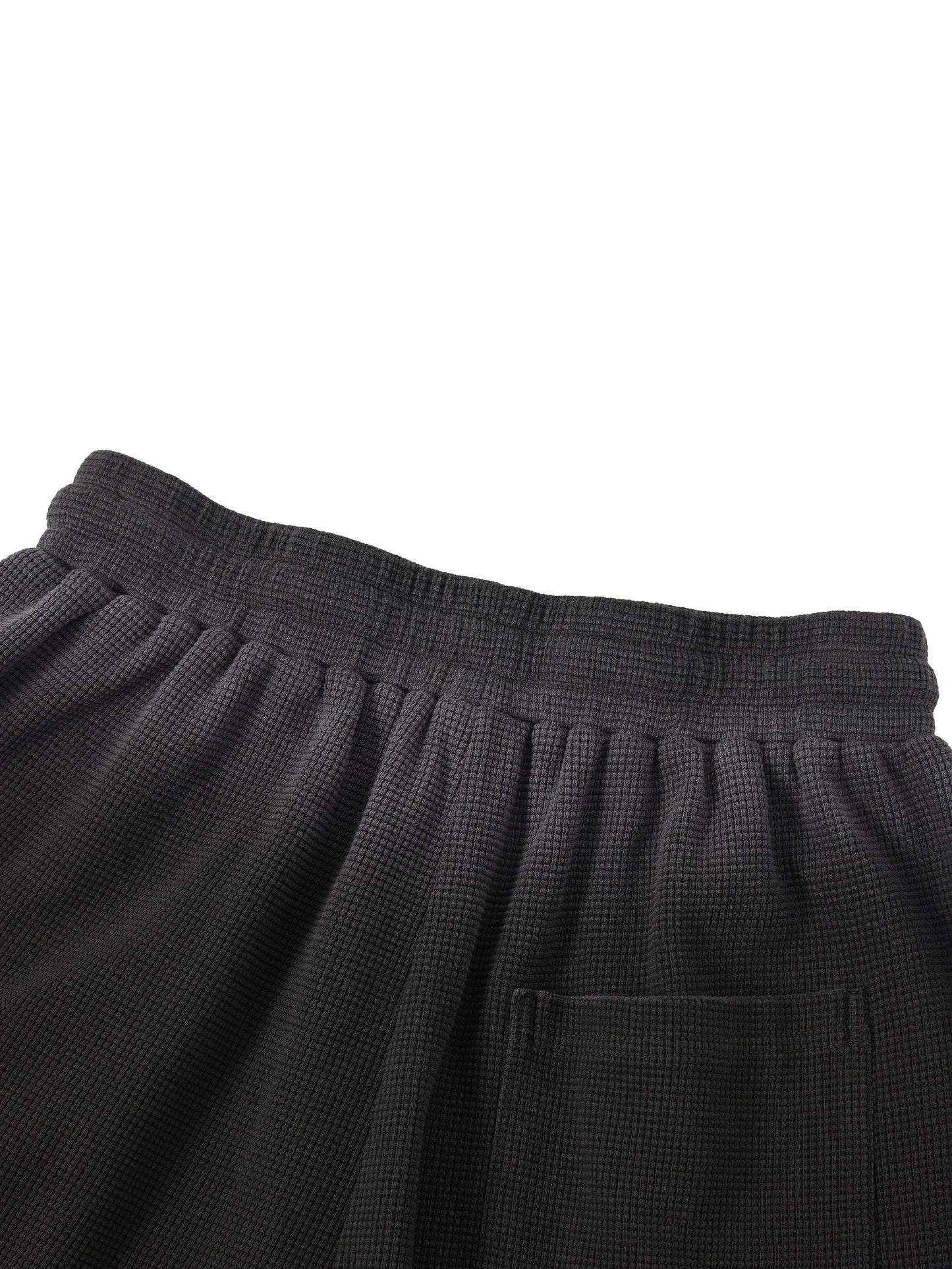 Unisex Sunfade Waffle Raw Hem Shorts