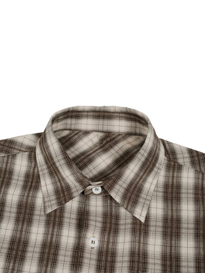 Unisex Boxy Plaid Short Sleeve Shirt