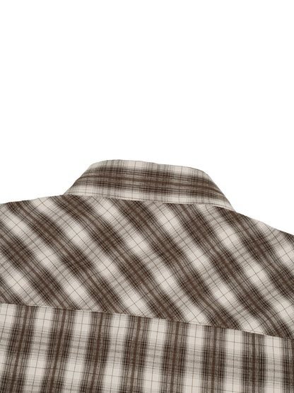 Unisex Boxy Plaid Short Sleeve Shirt