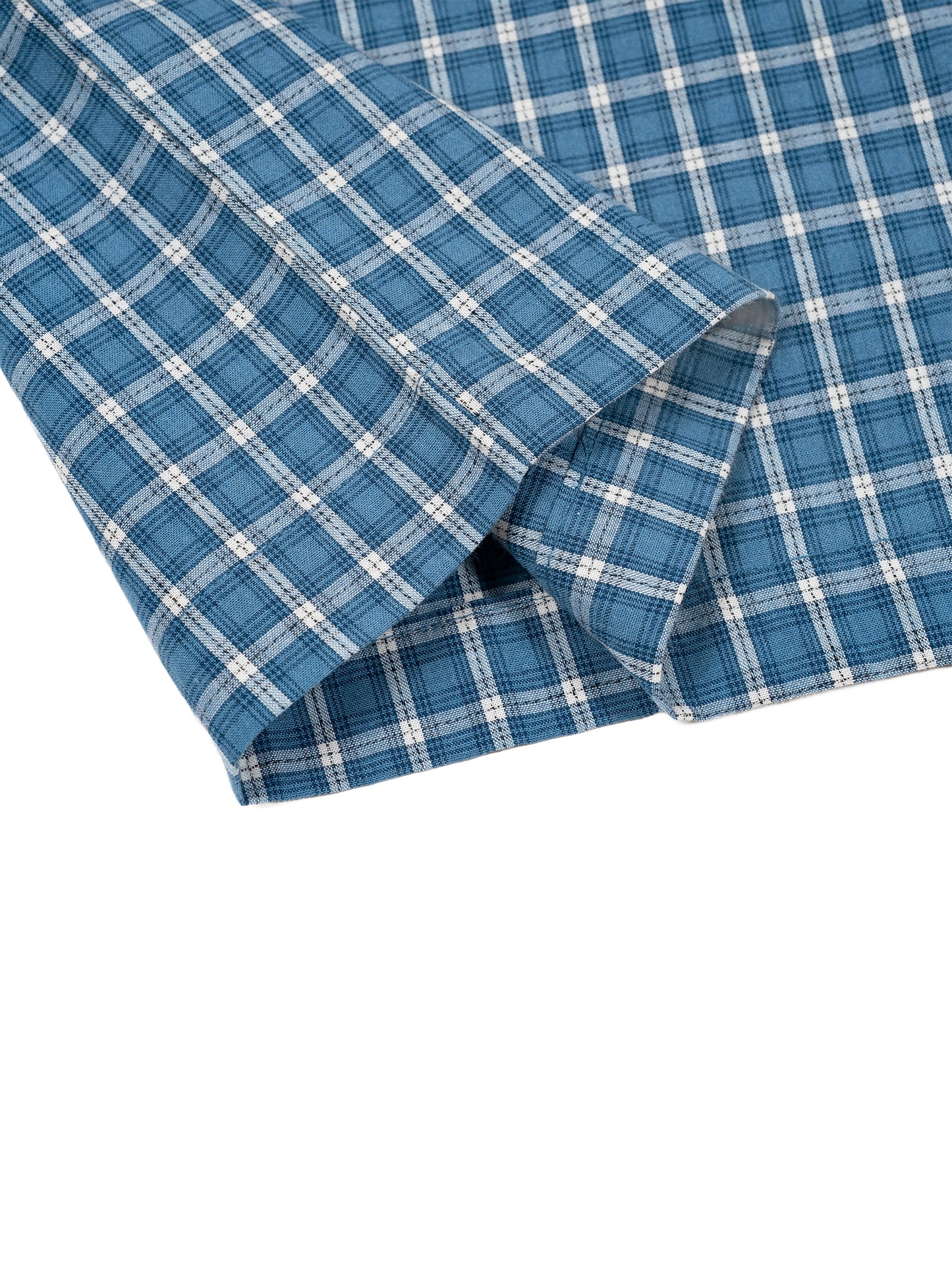 Unisex Boxy Plaid Color Block Polo Shirt