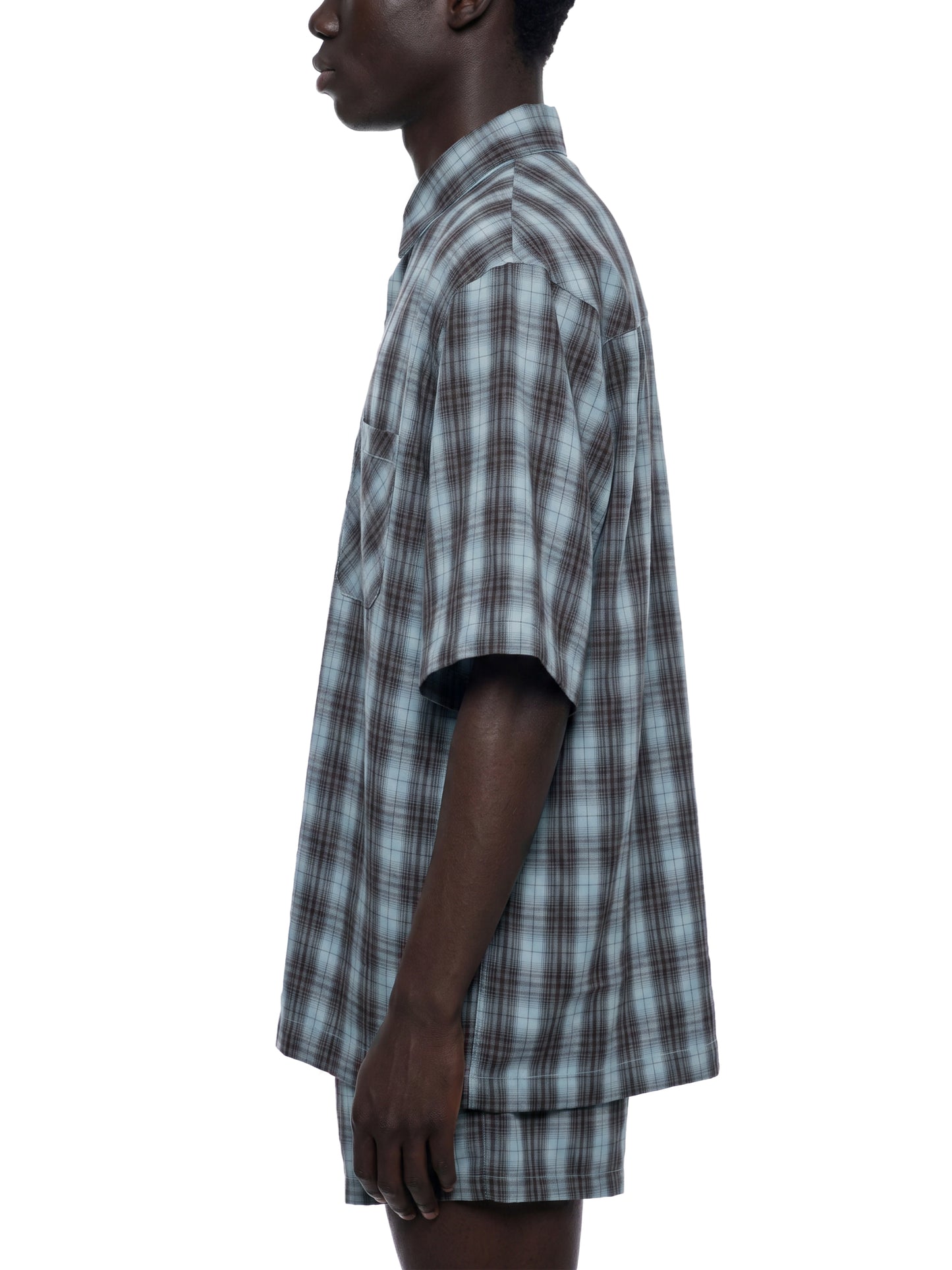 Unisex Boxy Plaid Short Sleeve Shirt