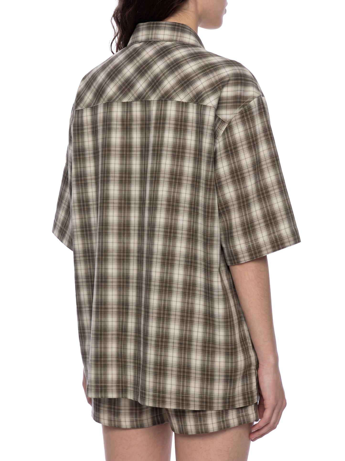 Unisex Boxy Plaid Short Sleeve Shirt